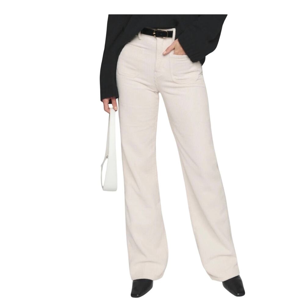 Reformation Alyssa High Rise Wide Leg Corduroy Pants